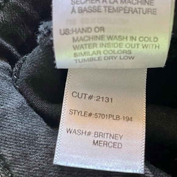 Articles of Society Britney Merced Skinny Jeans 27 Charcoal Gray Button Front - Picture 6 of 12